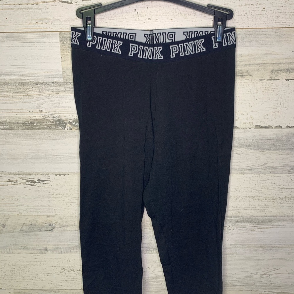 PINK high waisted black leggings